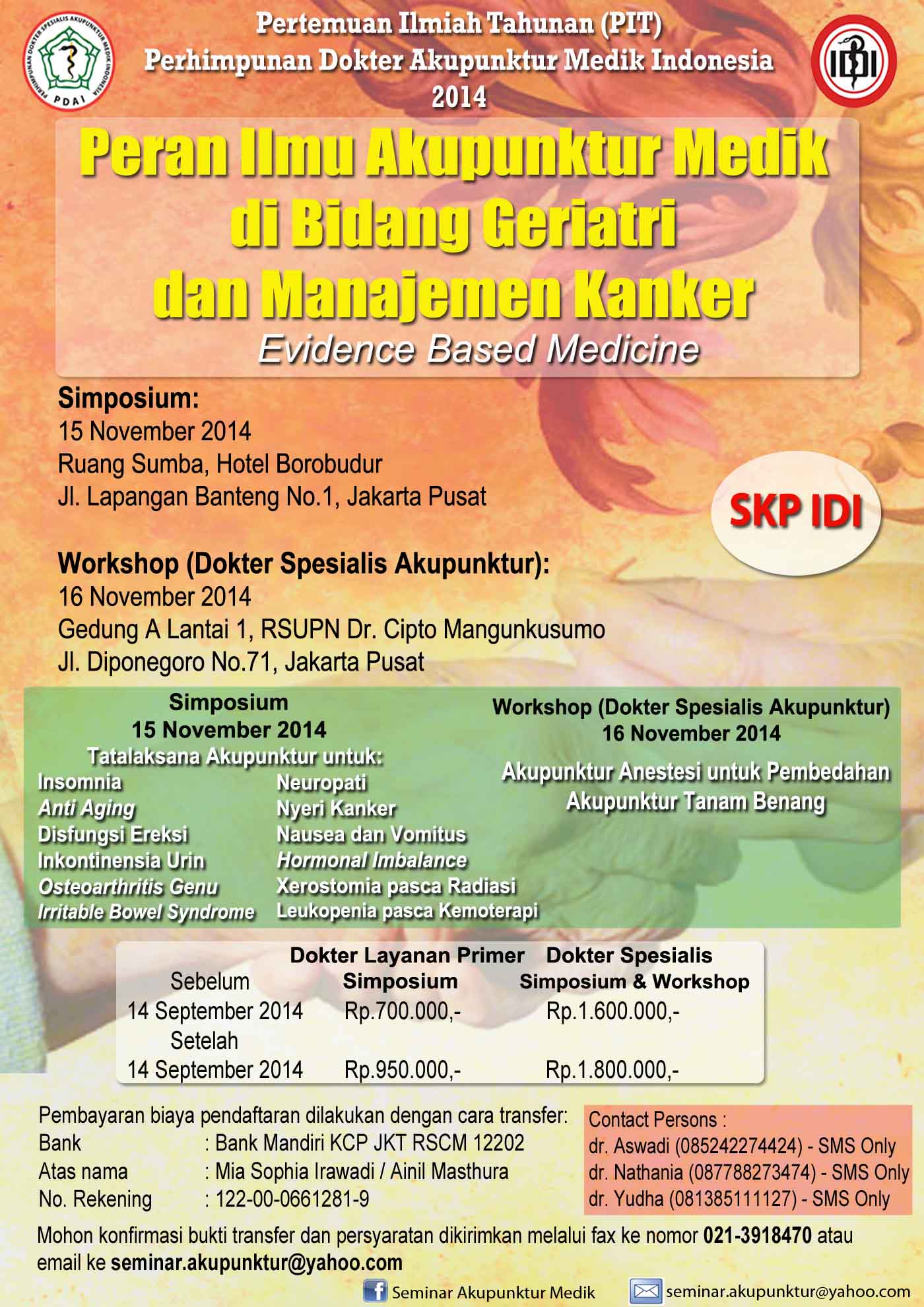 Peran Ilmu Akupunktur Medik di Bidang Geriatri dan Manajemen Kanker (Evidence Based Medicine) - 